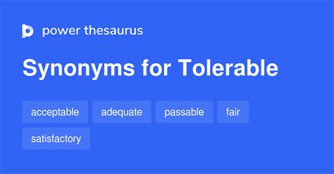 tolerable synonym